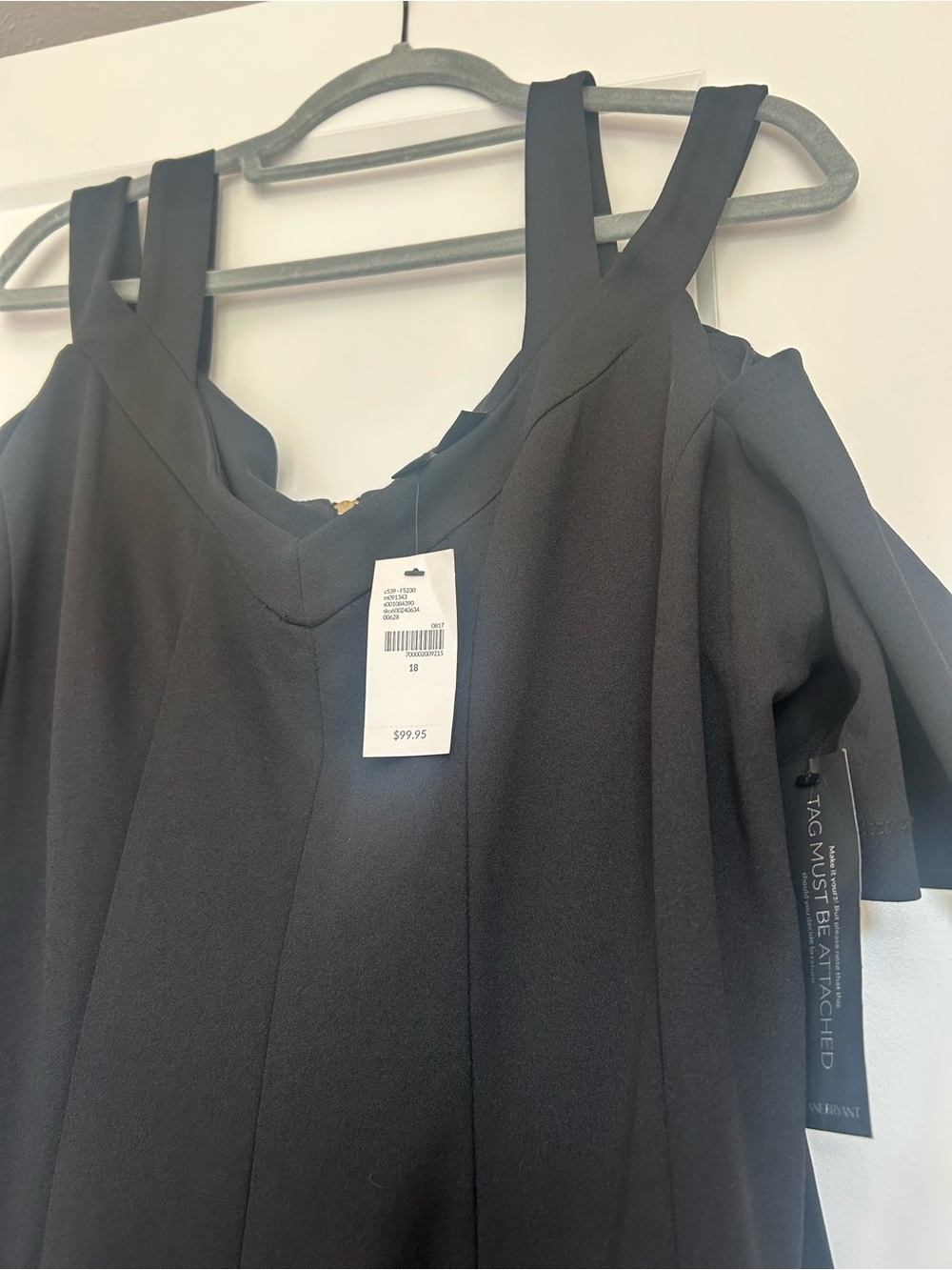 Lane Bryant Black Cold-Shoulder Black dress NWT - Picture 7 of 14